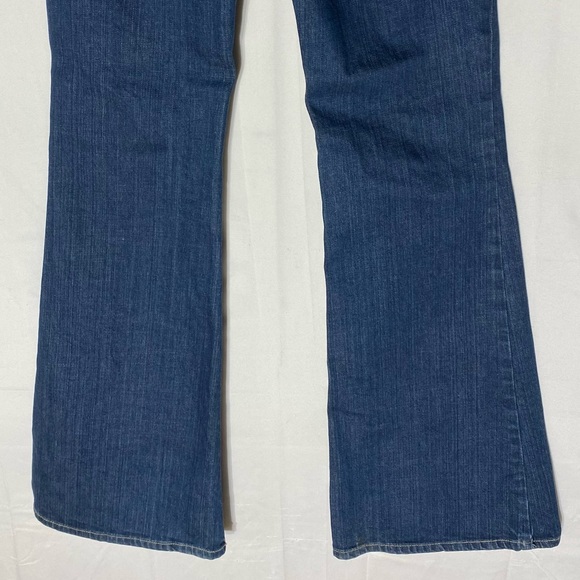 Vintage Y2K American Eagle Outfitters Dark Wash Low Rise Real Flare 8 Long - Picture 12 of 15